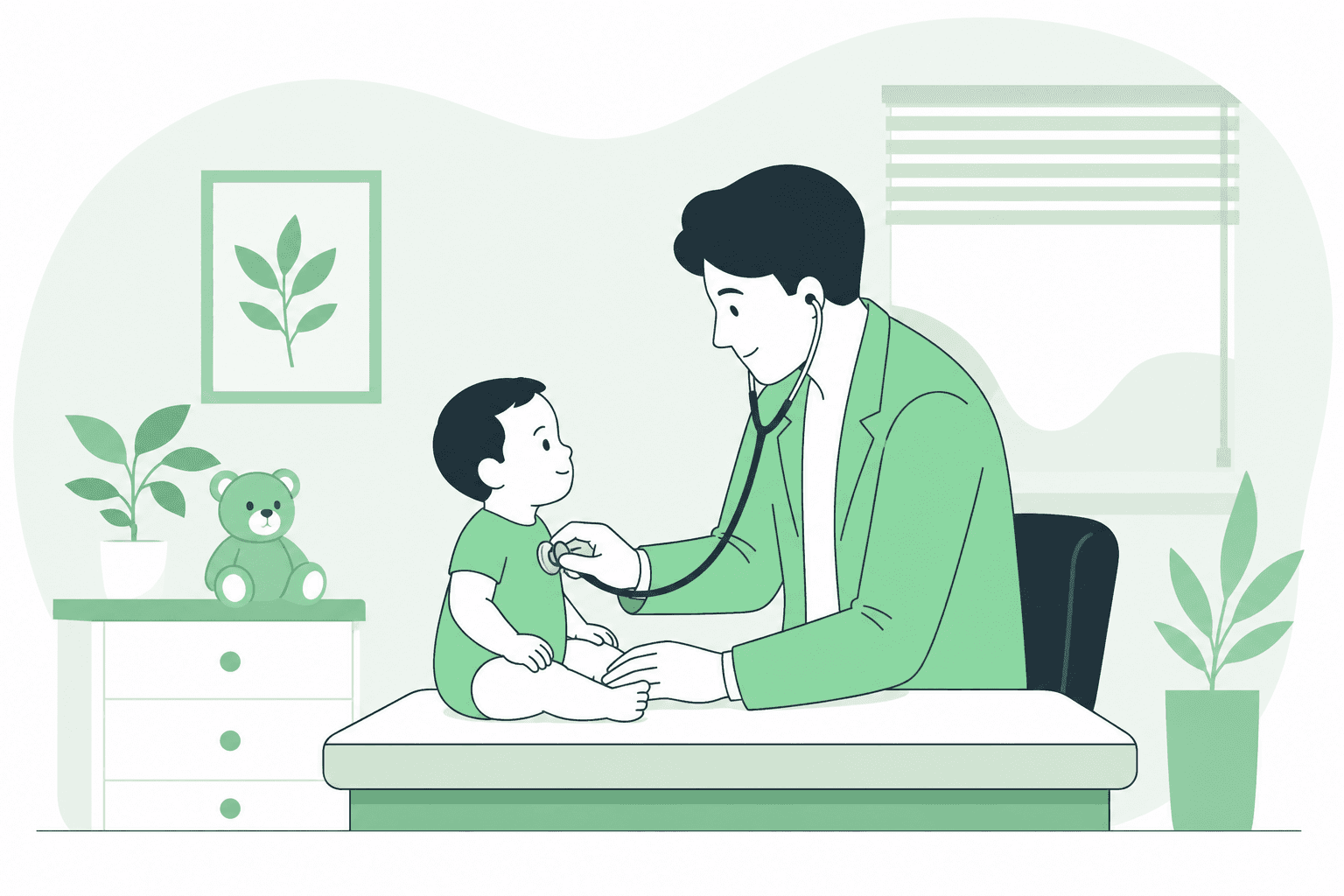 Regular pediatric checkups and wellness visits