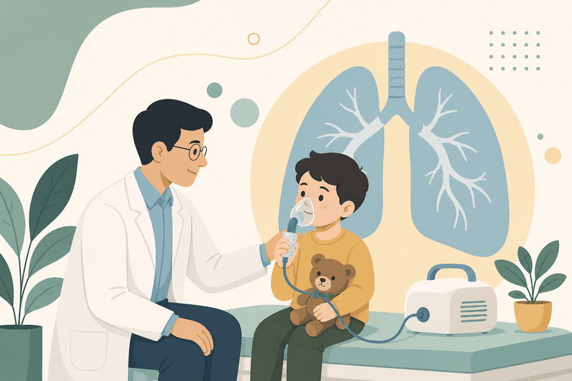 Child with respiratory health monitoring