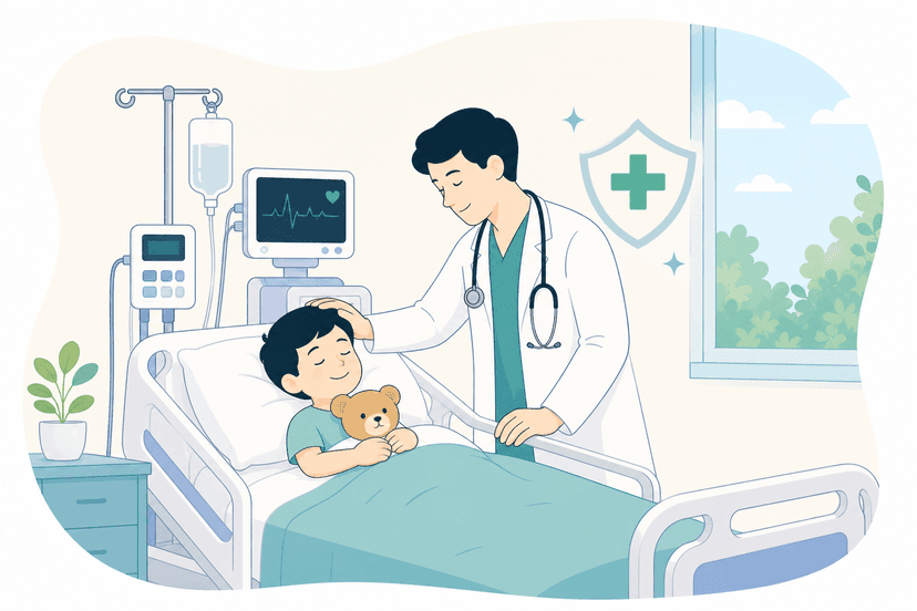 Newborn baby receiving specialized neonatal care