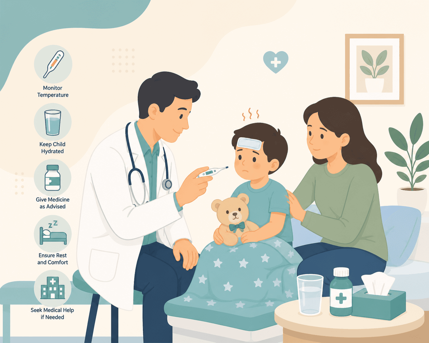 Managing childhood fever and temperature